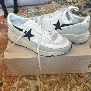 Golden Goose Women's Running Sole in mesh and white nappa